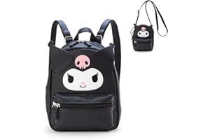 ACCENE Toddler Cute Mini Backpack Kids Kawaii Casual Small Backpack Girl Real Littles Preschool Cartoon Backpack Simple Modern Baby Kindergarten Leash Backpack Shoulder Anime Bag Gifts(Black)