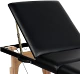 Yaheetech Portable Massage Table Folding Spa Bed 3 Section 60 cm Width Black view 8