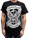 Motorhead Men's Crossed Swords England T-Shirt, Black, Large
