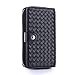 TabPow Galaxy J3 Emerge Case,Weave Zipper Cash Slot, Card Slots, Button, Leather Wallet Case Cover with Detachable Case Samsung Galaxy J3 Prime/Galaxy J3 Emerge/Amp Prime 2 - Weave Black