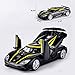 AbbonyDuo 1:32 for FKoenigsegg Supercar Alloy Diecast Car Model Pull Back Toy Electronic Car Classical Kids Toys (Black)