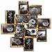 Jerry & Maggie - Photo Frame 24x24 Square Storm Eye PVC Picture Frame Selfie Gallery Collage Wall Hanging for 6x4 Photo - 12 Photo Sockets - Wall Mounting Design (Gold Rusted)
