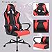 Gaming Chair Racing Chair Office Chair Ergonomic High-Back Leather Chair Reclining Computer Desk Chair Executive Swivel Rolling Chair with Adjustable Headrest Lumbar Support for Women, Men(Red)