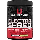 Unmatched ElectraShred Electrolyte Powder, Lemon Lime Sherbet, 50 Servings | Performance Support, Electrolyte Replenishment, Hydration Support, Natural Flavors &amp; Sweeteners, Non-Stim