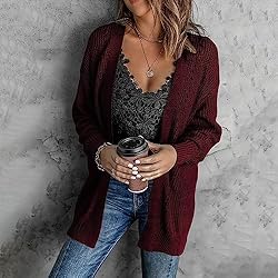 ADJHDFH Zip Up Sweater Cardigan For Women With