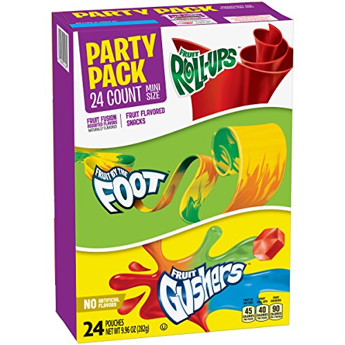 Betty Crocker Fruit Snacks, Fruit Roll-Ups, Fruit by the Foot and Fruit Gushers, 9.96 Ounce