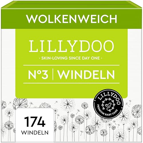 hautfreundliche Windeln, Monatsbox, Größe 3 (6+ kg), 174 Stück