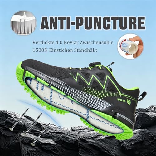 Safety Shoes for Men Women Lightweight Breathable Sneakers Work with Steel Toe Non-Slip Comfortable Safety Footwear