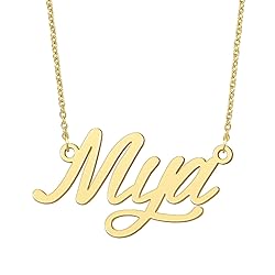 BYBWBL MYA Name Pendant Necklace 18k Gold Plated