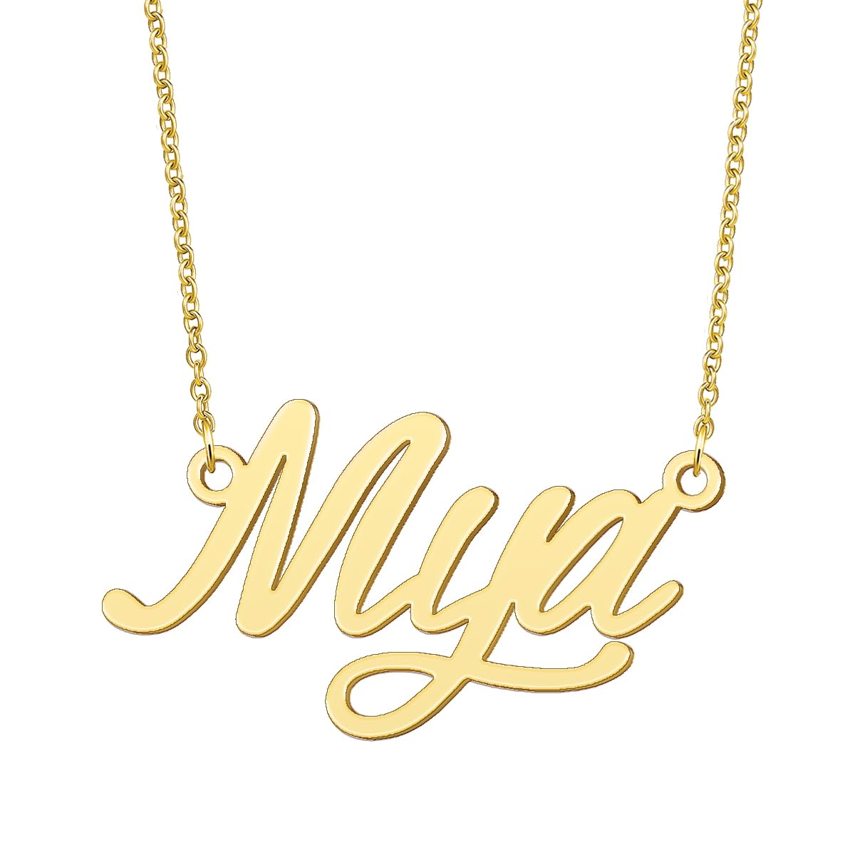 BYBWBL MYA Name Pendant Necklace 18k Gold Plated
