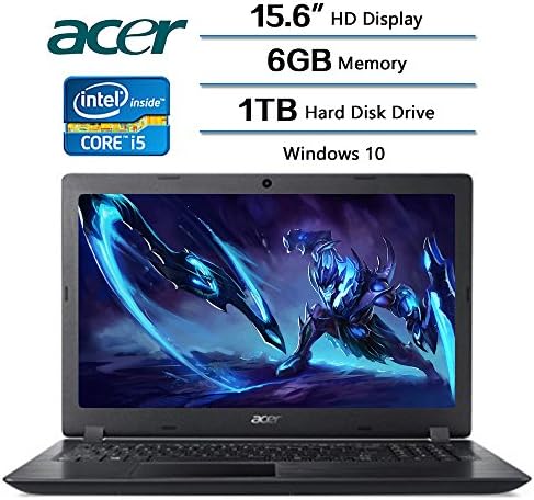 2018 High Performance Acer Flagship Aspire 3 Laptop 15.6 inch HD Display, Intel Core i5-7200U 2.5 GHz, 6 GB DDR4 SDRAM Memory, 1 TB Hard Disk Drive, Intel HD Graphics 620, Windows 10