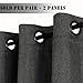 H.VERSAILTEX Linen Blackout Curtains 108 Inches Long for Bedroom/Living Room Thermal Insulated Grommet Curtain Primitive Textured Linen Burlap Effect Window Draperies 2 Panels - Heather Charcoal Gray