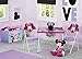 Delta Children 4-Piece Kids Furniture Set (Storage Table with 2 Chairs & Fabric Toy Box) - Ideal for Arts & Crafts, Snack Time, Homeschooling, Homework & More, Disney Minnie Mouse