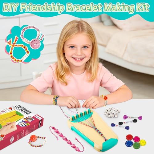 Hzitcigm Girl's Bracelet Kit 6 7 8 9 10 11 12 Years Brazilian Bracelets DIY Children's Jewellery Creative Gift for Birthday Christmas Easter