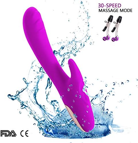 Powerful Waterproof Wand Massager - 30 Speeds Mode - Dual Motors - USB Rechargeable - Used to Relieve Muscle Pain After Exercise, Relax The Pressure.(Purple)