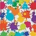 Art Party Theme Supplies Pack Deluxe Bundle (Serves-16) Dinner Plates, Luncheon Napkins, Cups, and Tablecloth Paint Splatter Party Supply Tableware Set Kit Includes Birthday Candles