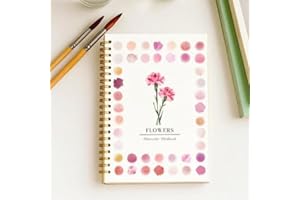 Watercolor Workbook Watercolour Workbooks with Flowers Illustractions Water Colouring Book Water Colour Paint Book for Beginn