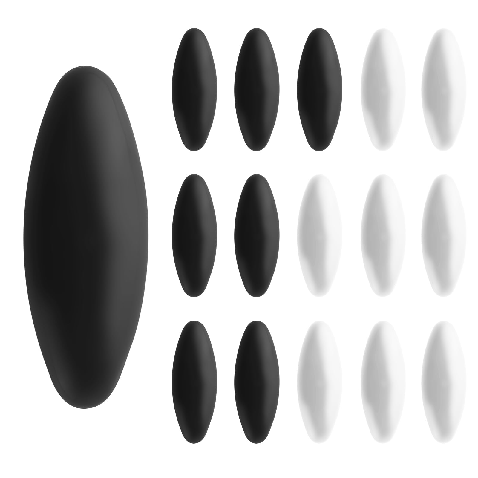 16pcs Scarf Safety Pins, Colorful Hijab Pins with Box Fashion Plastic Cover Hijab Pin Pack for Women Muslim Girls (White, Black)