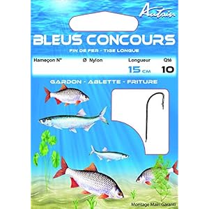 Autain 10 Hameçons Montés Bleus Concours