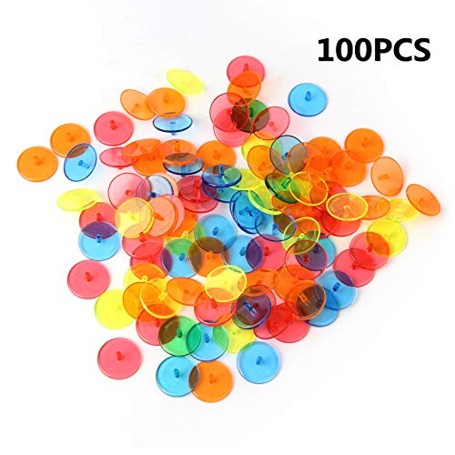 sansheng 100PCS Plastic Circular Transparent Golf Position Mark and Baseball Position Mark/Position Markers for Upright bass (Random Colors)