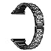 bayite Metal Bands Compatible with Fitbit Ionic Replacement Band with Rhinestone Bling Adjustable Bracelet, Black