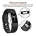 Fitbit Charge 2 Bands, Nicpay 4PCS Newest Adjustable Replacement Accessory Sport Strap Band for Fitbit Charge 2 Smartwatch Heart Rate Fitness Wristband (Black,White,Gray,Pink, 6.2