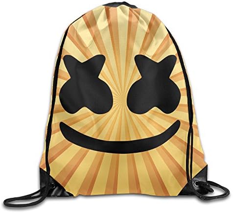 Cool Marshmello Face Hot Seller Novelty Beam Mouth Backpack&amp;drawstring Double Shoulder Bag