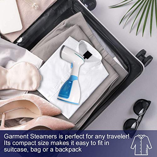 Handheld Garment Steamer - 15-Second Heat Up, 280ml Water Tank, 3 Steam Modes, Includes Ironing Glove & Brushes, Portable Wrinkle Remover For Travel