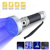 UV Black Light Flashlight, Focuspet 100 LED 395 nm UV Pet Urine Stains Detector Torch Light for Dog Cat Urine, Bed Bugs, Scorpions, Machinery Leaks Inspection