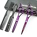 6.0 Inches Hair Cutting Scissors Set with Combs Lether Scissors Case,Hair cutting shears Hair Thinning shears For Personal and Professional (Voilet)