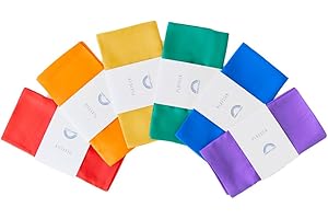 Sarah's Silks Set of 6 Primary Playsilks, 100% Silk Scarves for Kids and Toddlers, Sensory Toys | Bright Square Scarves, Waldorf Toys for Imaginative and Pretend Play