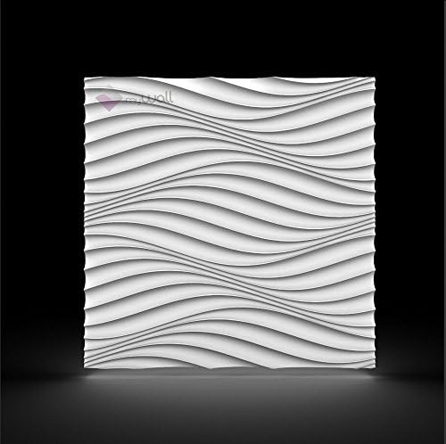 New 3D Decorative Wall Panels - 3D Wall Boards - 3D Wall Cladding - Premium - Wind - 600 x 600 mm ( Pack 16 pcs / 5,76 sqm )
