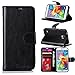 Joopapa Pu Leather Magnet Wallet Flip Case Cover with Built-in Credit Card/ID Card Slots for Samsung Galaxy S5,Galaxy Sv,Galaxy S5 I9600,Black