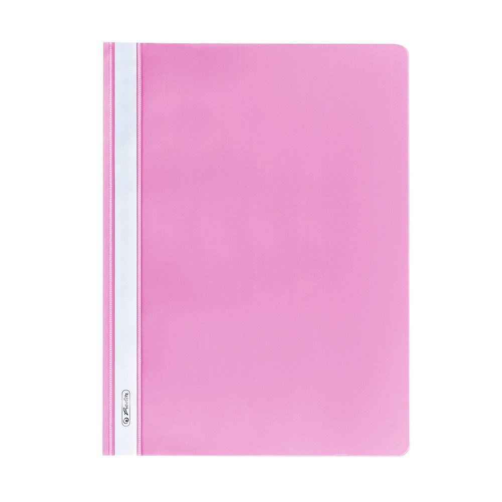 Herlitz 10386951 Spring Folder A4 PP with Transparent Front Cover, 10 Pieces, Purple a4 Pink — image 1