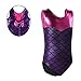 BAOHULU Girl's Spliced Diamond Gymnastics Sleeveless Tank Leotard 3-12 Years (10A(Recommended age 8-10Y), Purple)