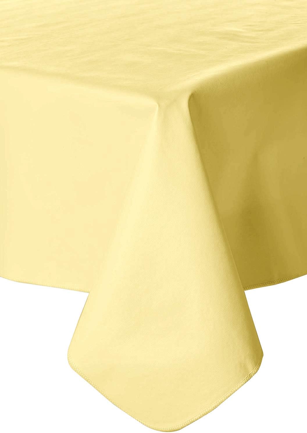 Fairfax Collection Galaxy Heavyweight Vinyl Tablecloth, 60-Inch Round, Banana