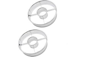 2 Pack Professional Stainless Steel Mold Tool Uniform Baking Pastries Bagels Stainless Steel Cutter