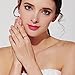 Redbarry Fashion Criss Cross X 18k Gold Plated CZ Diamond Promise Eternity Rings Wedding Band
