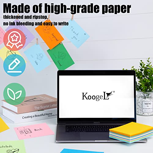 Koogel Flash Cards, A6 Revision Cards 9 Colours Index Cards 150 x 100mm（6x4
