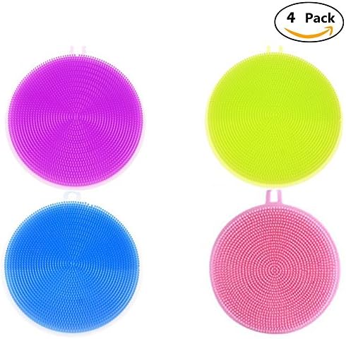 Silicone Sponge, Antibacterial Multi-Purpose Silicone Dishwashing Brush Dish Towel Scrubber for Kitchen Washing Pot Dish Bowl/Padding, Cleaner for Bathroom, Facial Scrubber for Make Up