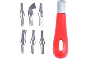 BRBASAP Stamp Making Kit for Adults Stamp Carving Tool Set Wood Carving Kit Carving Tool with 6 Blades Rubber Stamp Making Tools for Printmaking and DIY Projects Block Cutters