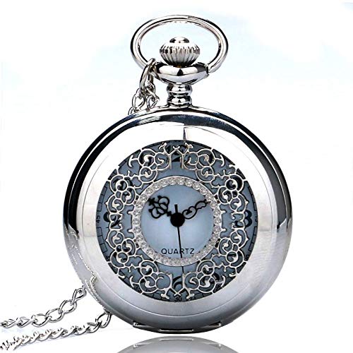 Himalaya Quartz Pocket Watch with Chain and Engraved in Box with Decimal Numbers