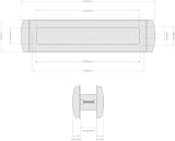 Truly PVC Omega Premium 12in Letterplate Chrome Polished 40-80mm Thick view 3