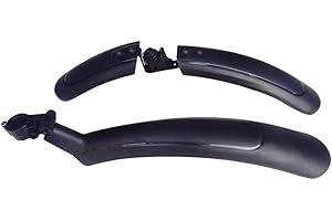 26 Inch Adjustable Road Mountain Bike Bicycle Cycling Tire Front/Rear Mud Guards Mudguard Set (Black)