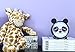 Children Kids Alarm Clock – Metal Frame - Silent - Analog Battery Operated Animal Themed - Boys Girls - 3 Models (Panda (Black/White))