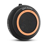 DECALIFE ST-1 Orange Portable Bluetooth Speaker - IPX7 Waterproof Floating with TWS True Wireless Stereo Sound, Micro SD/TF card slot for MP3 - Versatile Mega-Bass for shower, pool, home, indoors