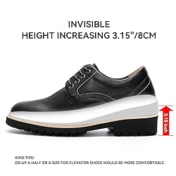 CHAMARIPA Height Increasing Shoes for Men, Leather