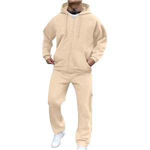 Vividcrate Mens Tracksuits 2 Piece Sweat Suits Full Zip Long Sleeve Jogging Athletic Warm Up Casual Set