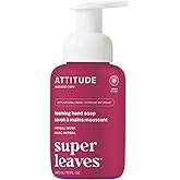 ATTITUDE Foaming Hand Soap, EWG Verified, Plant and Mineral-Based Ingredients, Vegan and Cruelty-free Personal Care Products, Herbal Musk, 10 Fl Oz