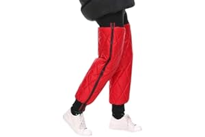 ITODA Warm Knee Leg Sleeve Motorcycle Pad with Zipper Windproof Snowboarding Cycling Ski Thermal Thicken Adjustable Brace